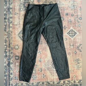 NWOT Banana Republic Black Vegan Leather Leggings